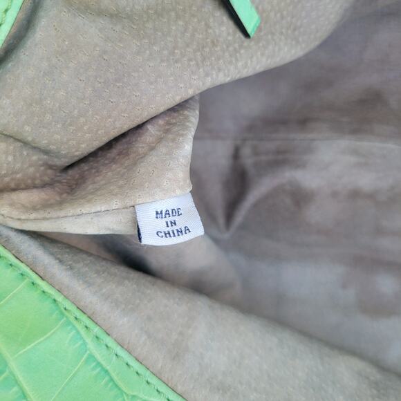 Kate Spade Green Faux Croc Embossed Leather Shoulder Bag | Style 14258 | Gold - Picture 6 of 12